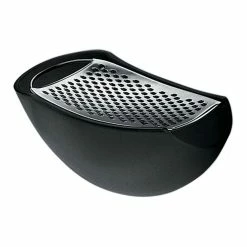 Alessi Parmenide Steel Grater 15.3 X 7.5 X 6.7cm Black