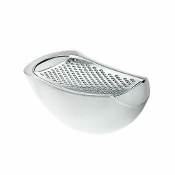 Alessi Parmenide Steel Grater 15.3 X 7.5 X 6.7cm Ice