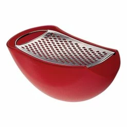 Alessi Parmenide Steel Grater 15.3 X 7.5 X 6.7cm Red