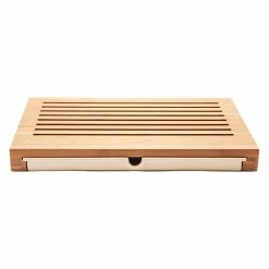 Alessi Sbriciola Bamboo Bread Board With Crumb Catcher 42 X 27 X 4.5cm