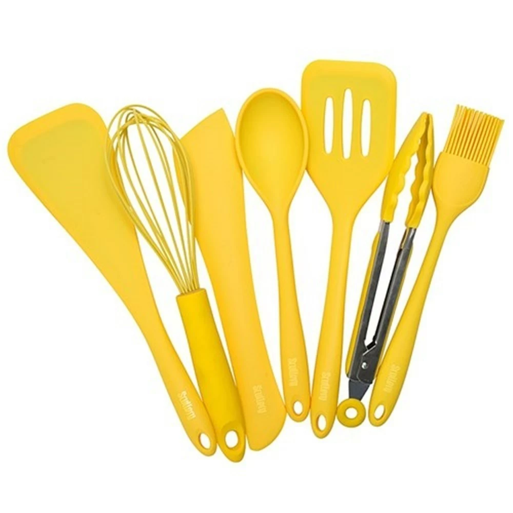 Scullery Kolori Silicone Yellow Slotted Turner - Image 2