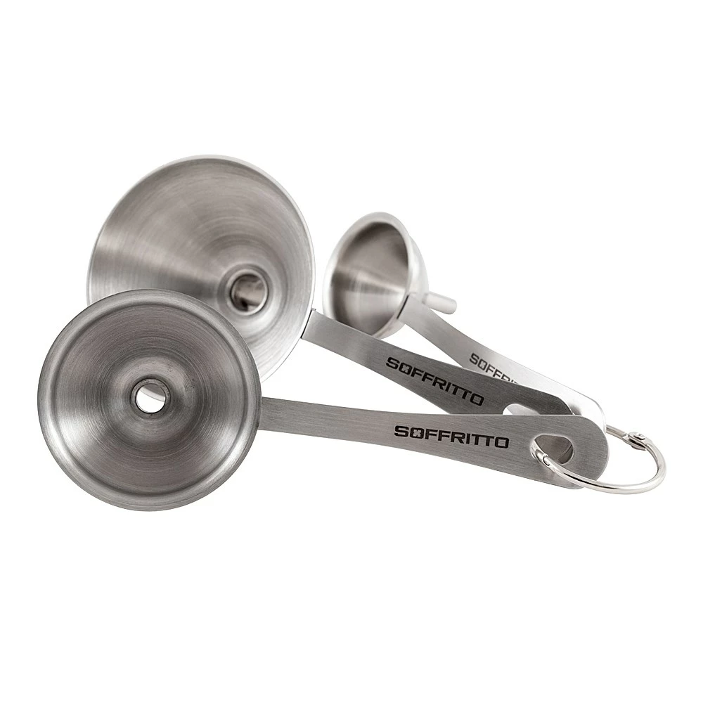 Soffritto A Series Stainless Steel Funnel Set Of 3 - Image 2