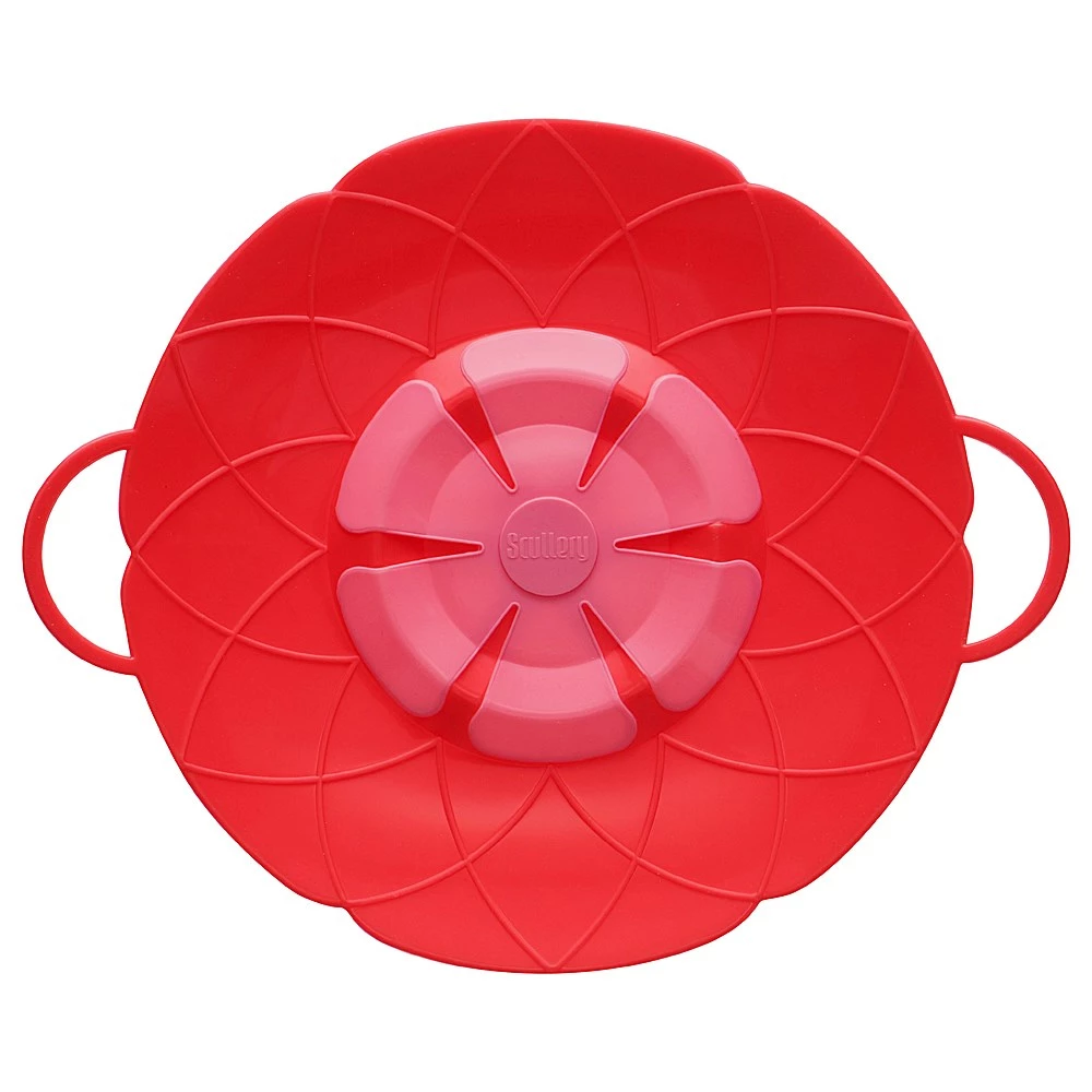 Scullery Kolori Silicone No Spill Lid 25.5cm Red