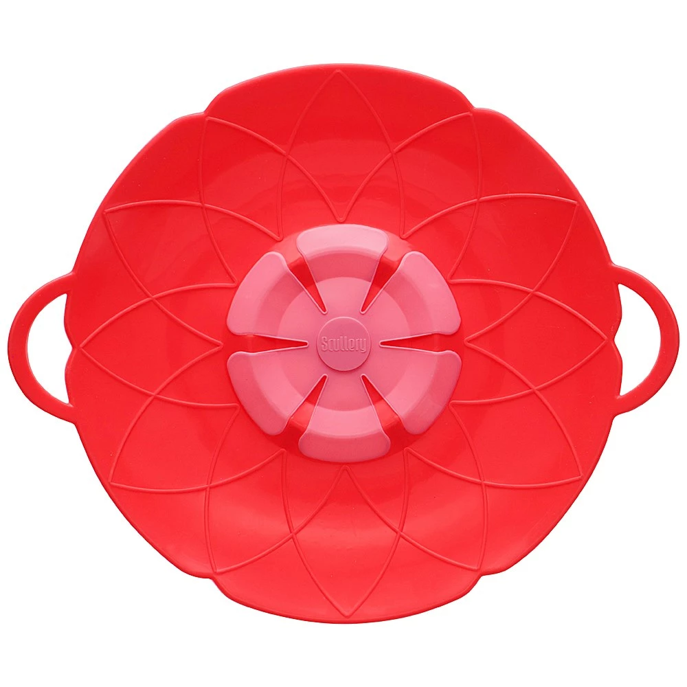 Scullery Kolori Silicone No Spill Lid 29.5cm Red