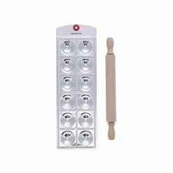 Soffritto Ravioli Tray And Rolling Pin Set