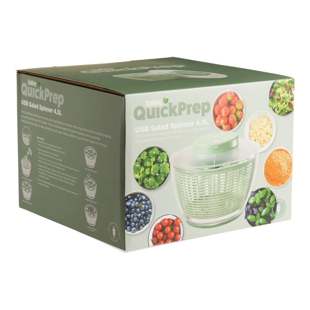 Scullery QuickPrep USB Salad Spinner 4.5L - Image 5