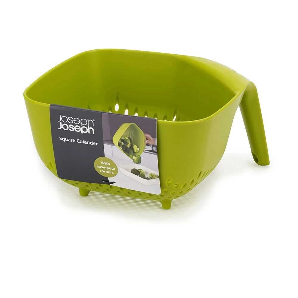 Joseph Joseph Square Colander With Handle Green
