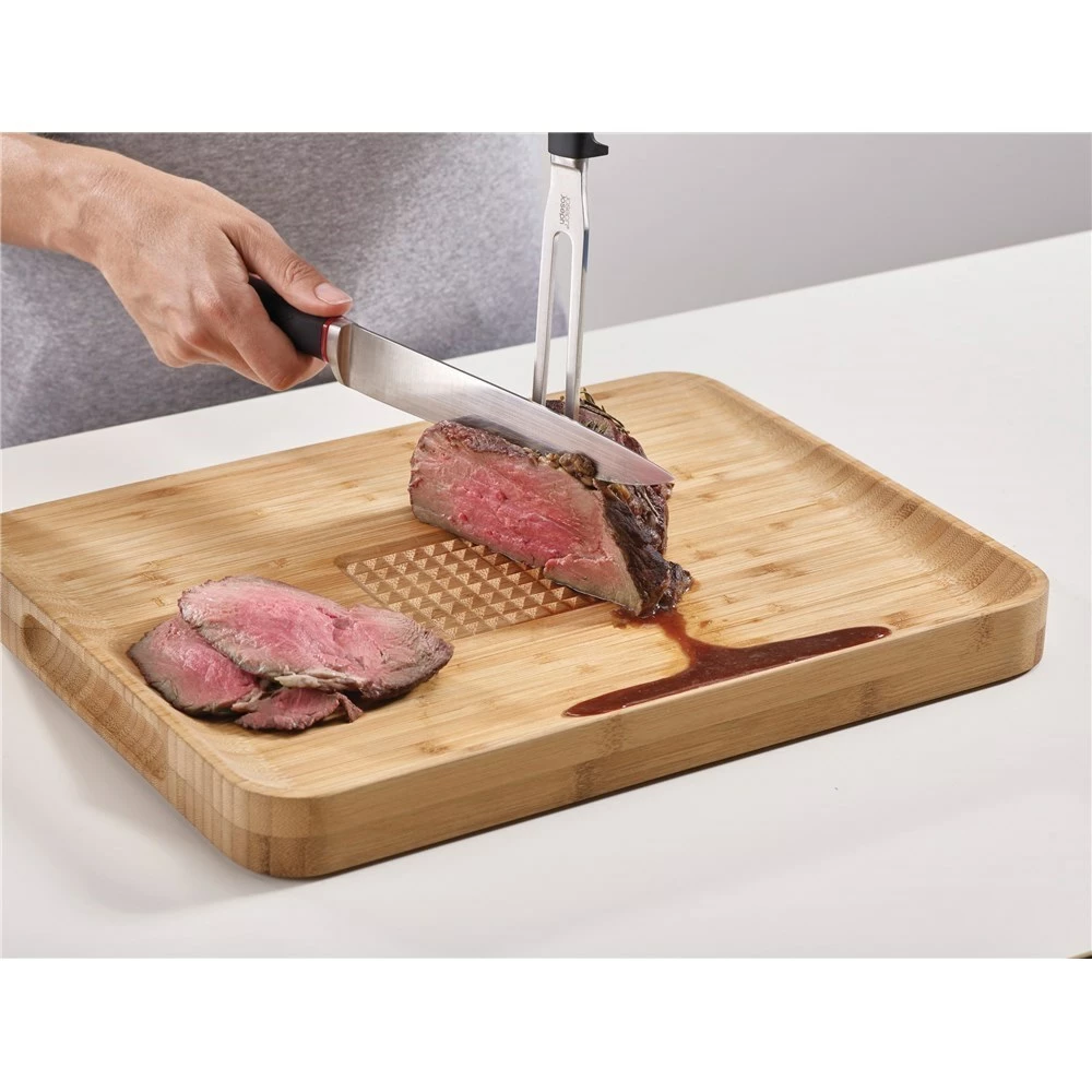 Joseph Joseph Cut & Carve Bamboo Chopping Board - Image 2