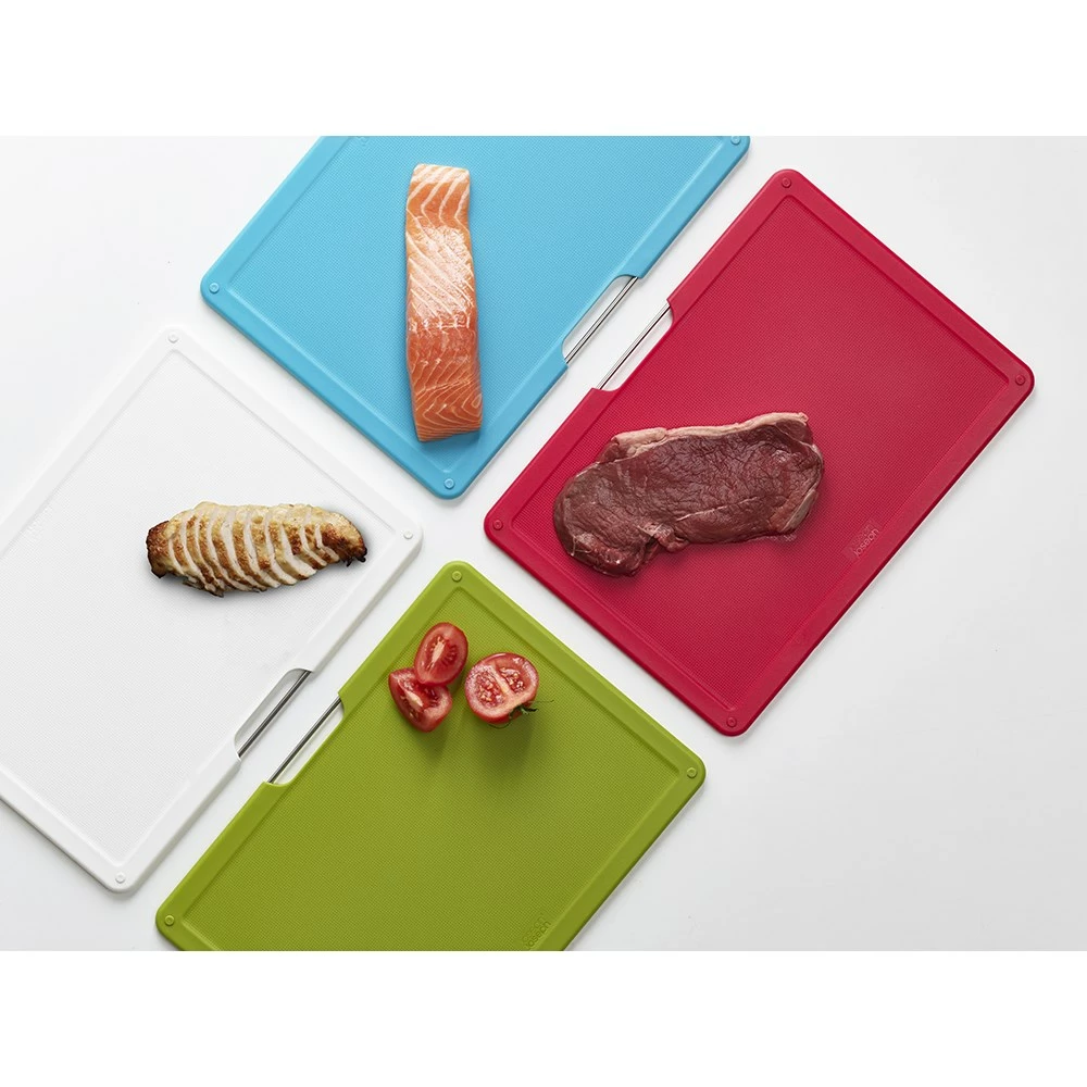 Joseph Joseph Folio 4 Piece Chopping Board Set Large Silver - Image 2