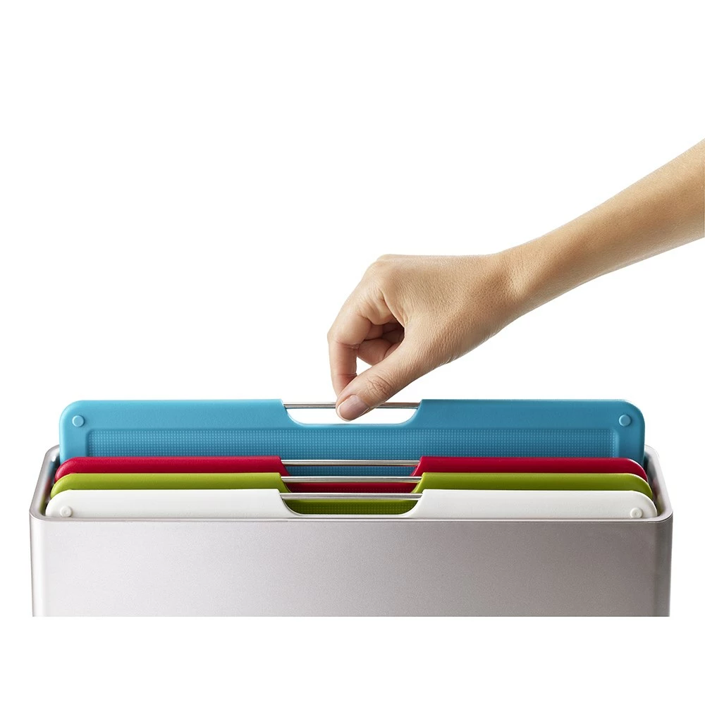 Joseph Joseph Folio 4 Piece Chopping Board Set Large Silver - Image 3