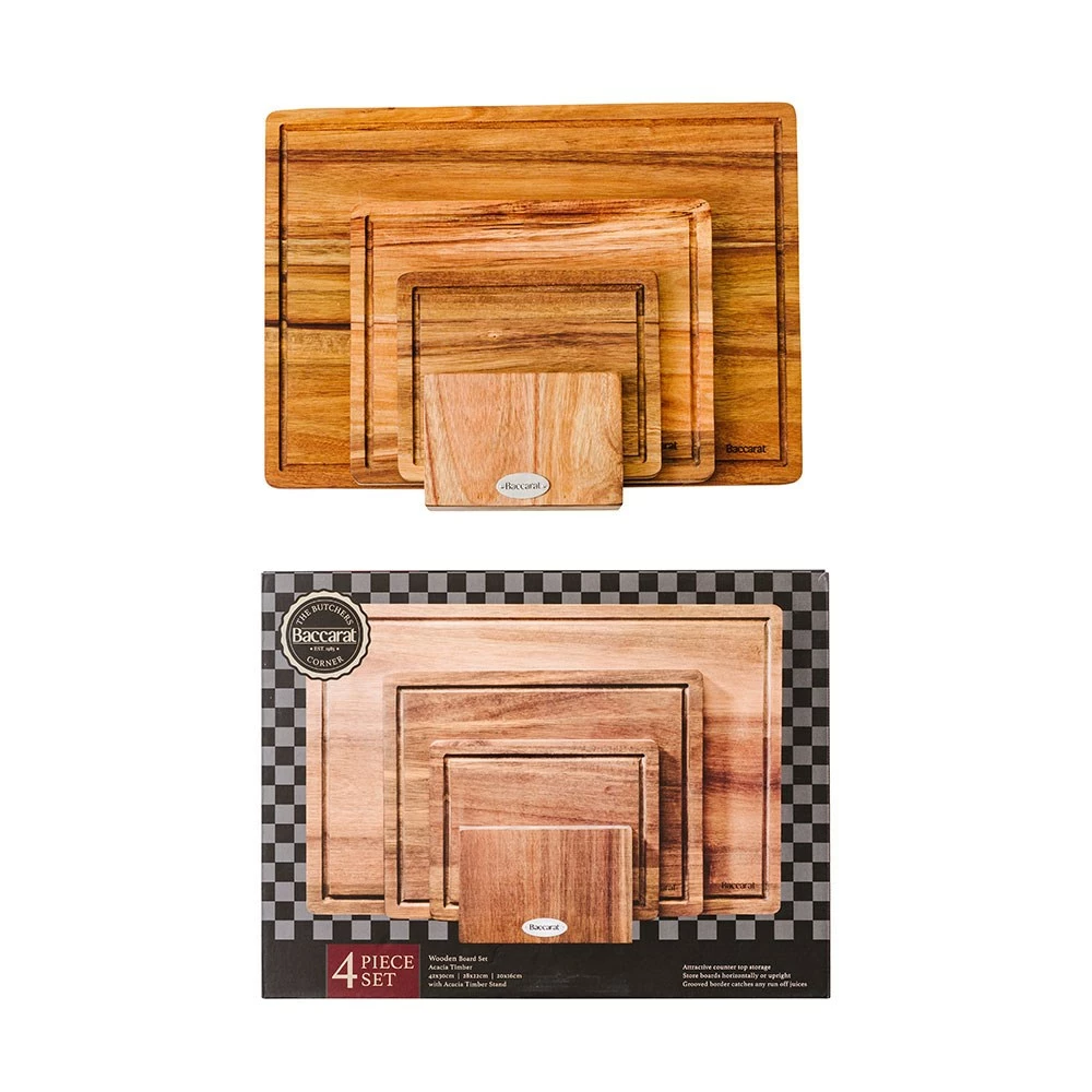 Baccarat Butchers Corner Wooden Board 4 Piece Set - Image 3