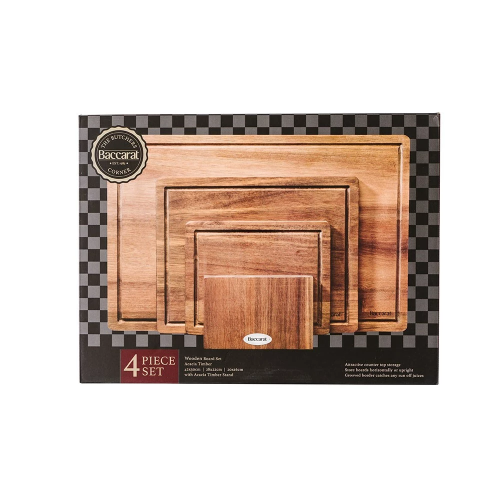Baccarat Butchers Corner Wooden Board 4 Piece Set - Image 4